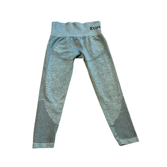 RYDERWEAR Seamless Staples Leggings-Teal Marl Size S/M - Picture 2 of 6